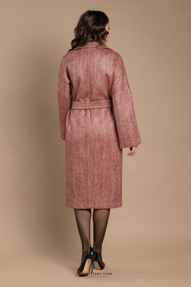 Пальто Soft Classic №ПД0002. Цвет розовый. Вид 1
