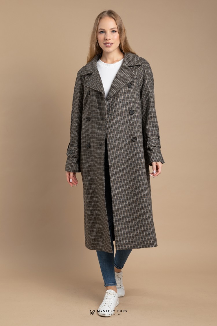 Пальто Burberry  №ПД0026. Цвет серый. Вид 1
