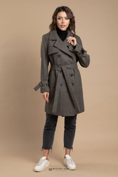 Пальто Trench Coat  (серый)