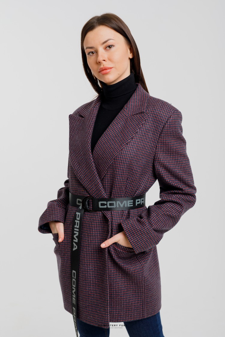 Пальто жакет  №ЛГ006. Цвет фиолетовый. Вид 2