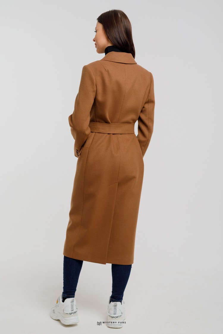 Пальто Redingote Style  №ЛГ011. Цвет коричневый. Вид 2
