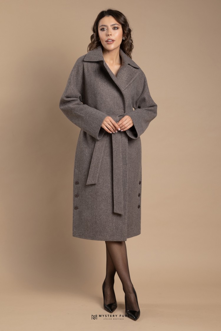 Пальто Art Classic №ПД0003. Цвет серый
