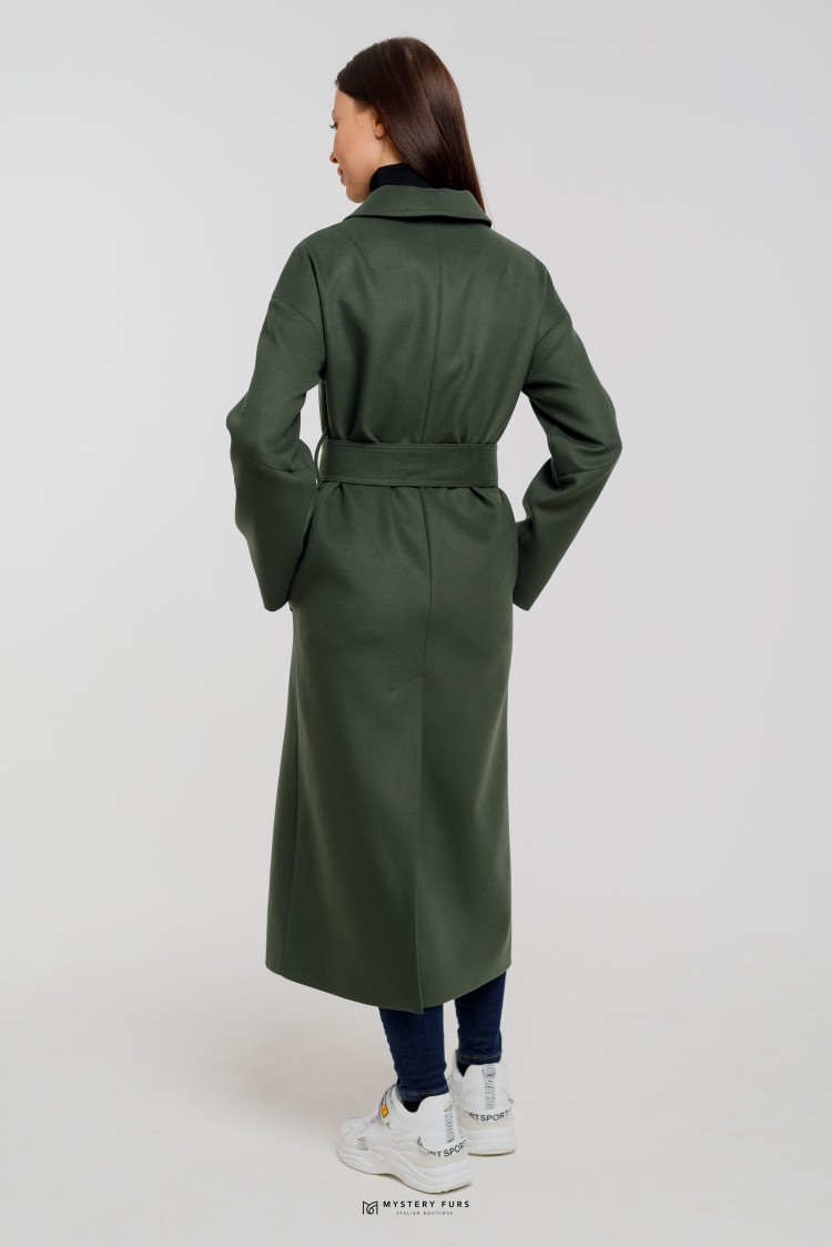 Пальто Safari Style  №ЛГ016. Цвет зеленый. Вид 2