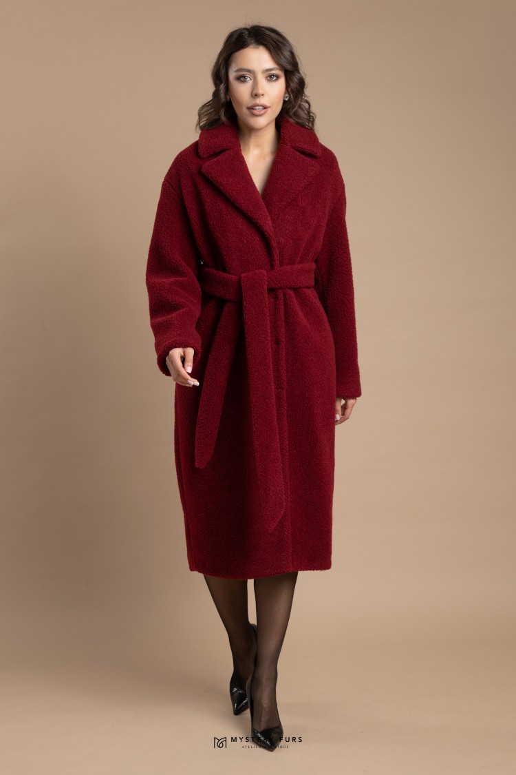 Пальто Vison Classic №ПД0005. Цвет красный