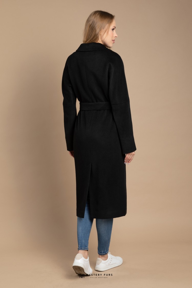 Пальто New Elegance  №ПД0021. Цвет чёрный. Вид 3