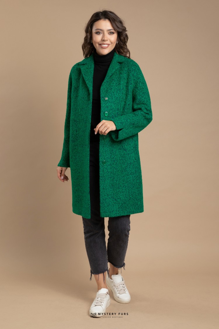 Пальто Tesi №ПД0034. Цвет зеленый. Вид 1