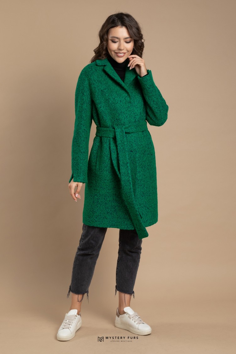 Пальто Tesi №ПД0034. Цвет зеленый
