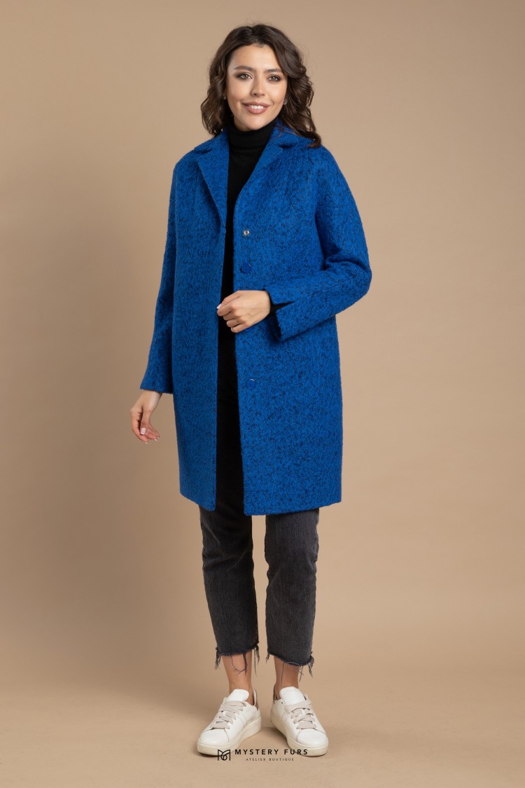 Пальто Tesi №ПД0035. Цвет синий. Вид 1