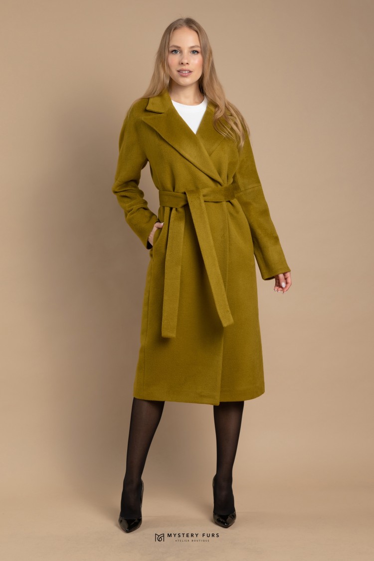 Пальто New Elegance  №ПД0041. Цвет зеленый