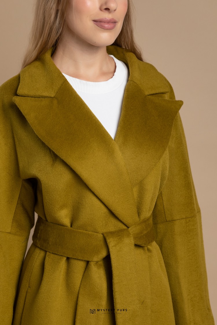 Пальто Piu Classic №ПД0042. Цвет зеленый. Вид 1