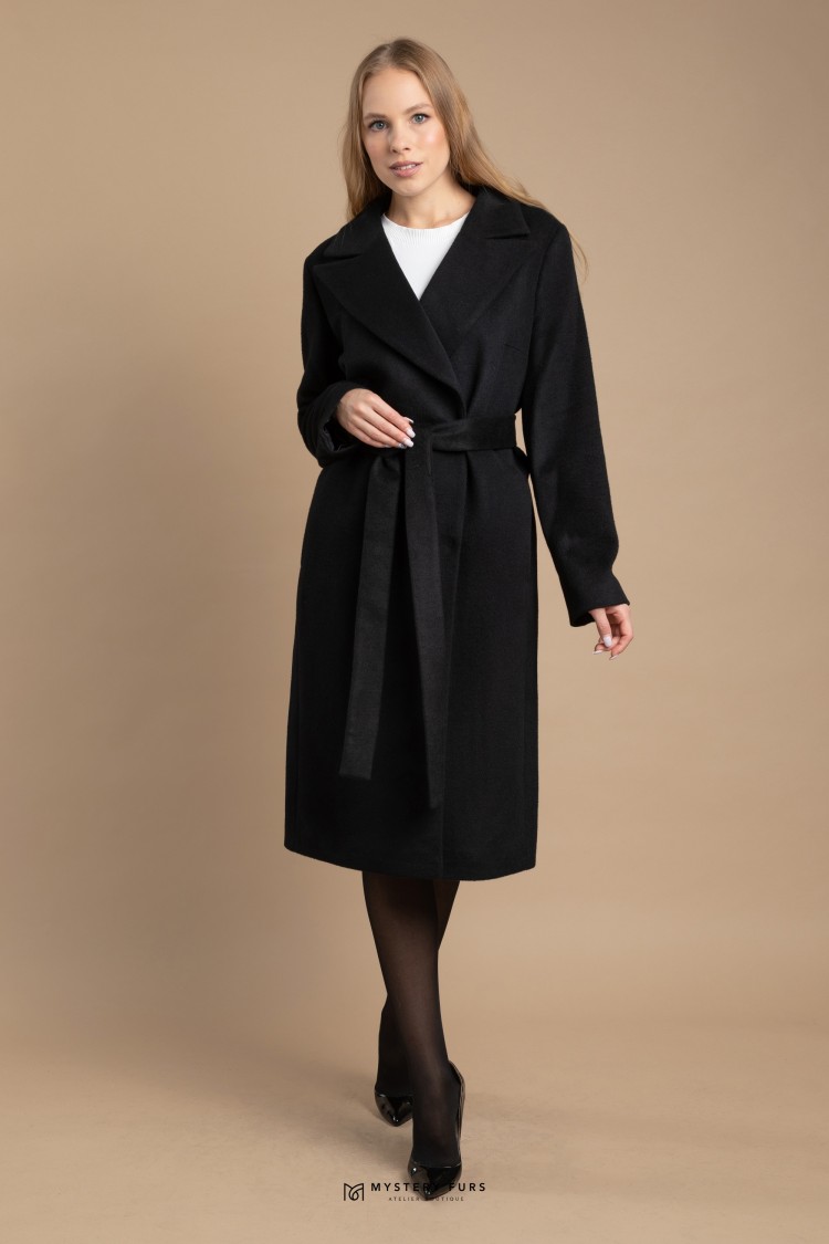 Пальто New Elegance  №ПД0044. Цвет чёрный