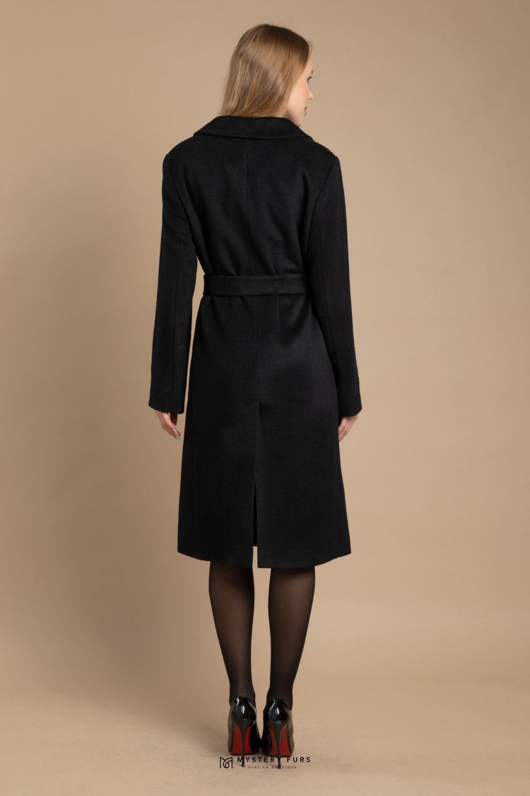 Пальто New Elegance  №ПД0044. Цвет чёрный. Вид 3