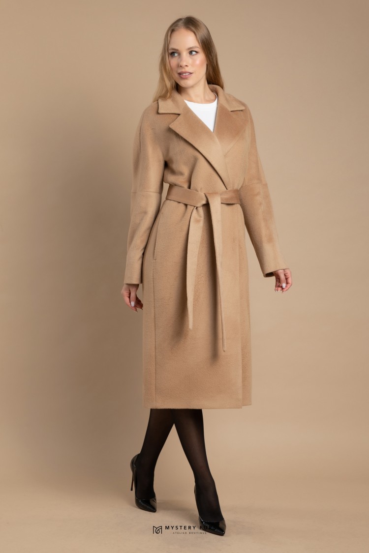 Пальто  New Elegance  №ПД0045. Цвет бежевый