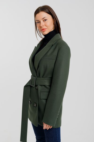 Пальто жакет  (зеленый)