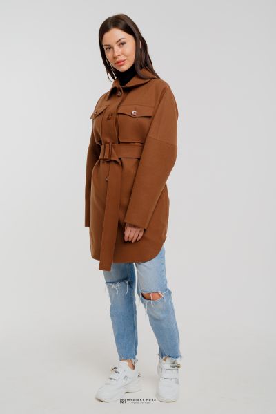 Пальто Shirt Lady  (коричневый)