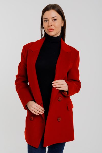 Пальто жакет  (красный)