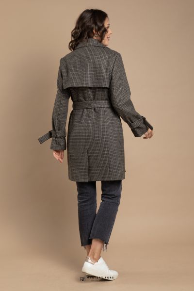 Пальто Trench Coat  (серый). Вид 2
