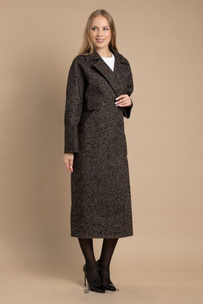 Пальто Piu Fashion  (коричневый)